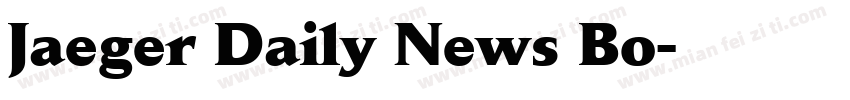 Jaeger Daily News Bo字体转换